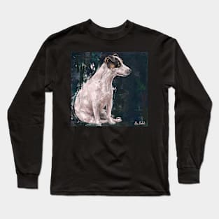 A Grungy Painting of a Jack Russell Terrier Long Sleeve T-Shirt